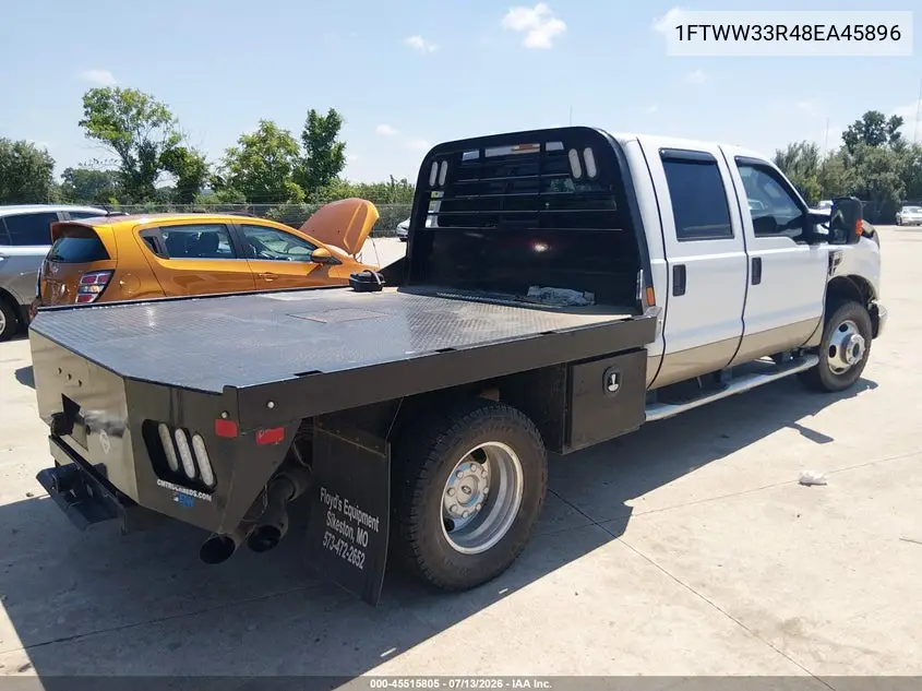 2008 Ford Super Duty F-350 Drw Fx4/King Ranch/Lariat/Xl/Xlt VIN: 1FTWW33R48EA45896 Lot: 45515805