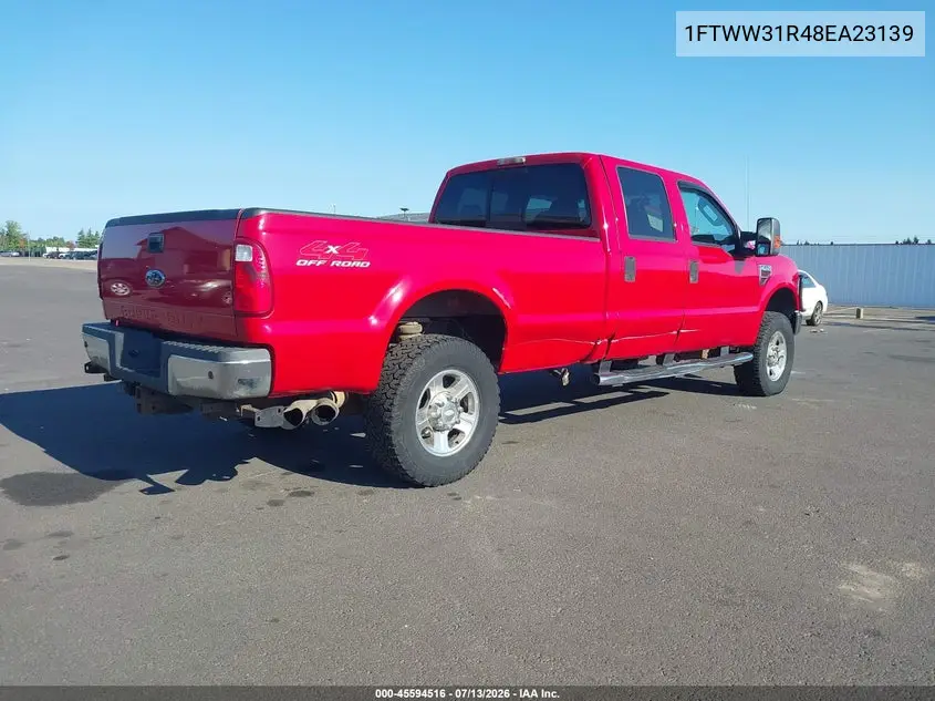 2008 Ford Super Duty F-350 Srw Fx4/Harley-Davidson/King Ranch/Lariat/Xl/Xlt VIN: 1FTWW31R48EA23139 Lot: 45594516