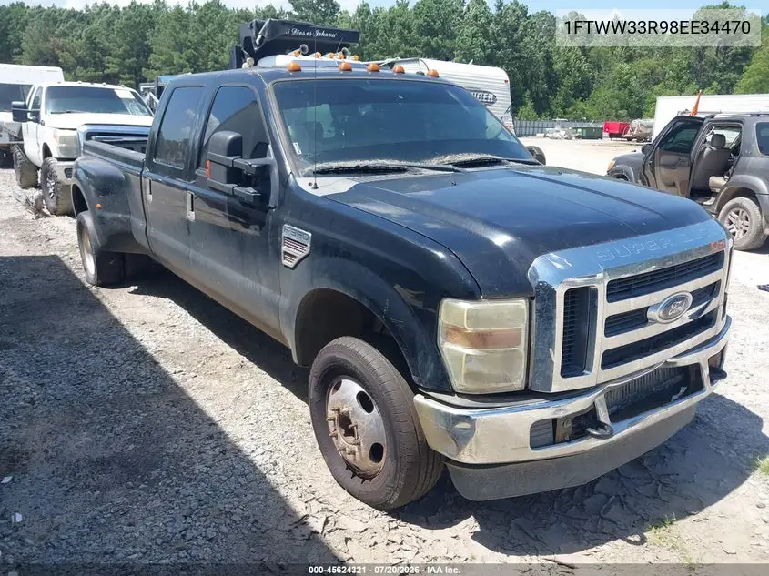 2008 Ford Super Duty F-350 Drw Fx4/King Ranch/Lariat/Xl/Xlt VIN: 1FTWW33R98EE34470 Lot: 45624321