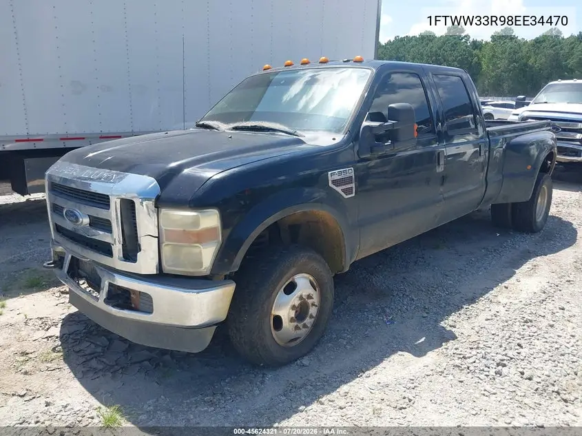 2008 Ford Super Duty F-350 Drw Fx4/King Ranch/Lariat/Xl/Xlt VIN: 1FTWW33R98EE34470 Lot: 45624321