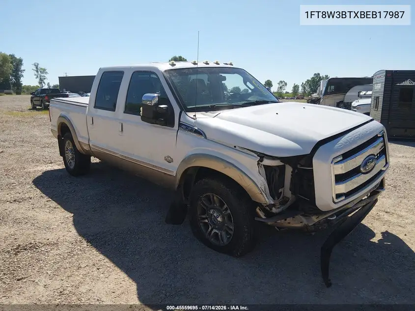 2011 Ford Super Duty F-350 Srw King Ranch/Lariat/Xl/Xlt VIN: 1FT8W3BTXBEB17987 Lot: 45559695