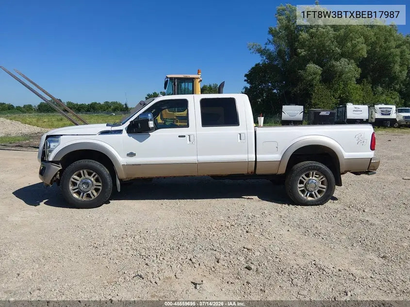 2011 Ford Super Duty F-350 Srw King Ranch/Lariat/Xl/Xlt VIN: 1FT8W3BTXBEB17987 Lot: 45559695