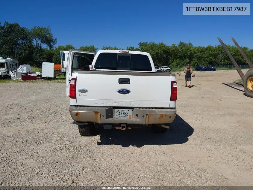 2011 Ford Super Duty F-350 Srw King Ranch/Lariat/Xl/Xlt VIN: 1FT8W3BTXBEB17987 Lot: 45559695