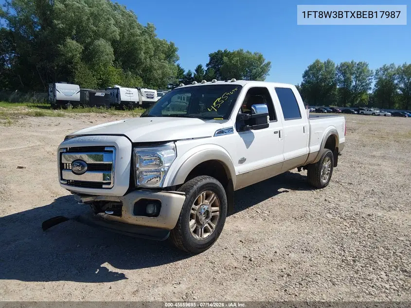 2011 Ford Super Duty F-350 Srw King Ranch/Lariat/Xl/Xlt VIN: 1FT8W3BTXBEB17987 Lot: 45559695