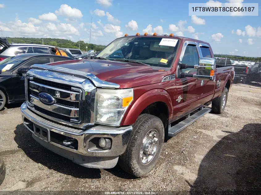 2012 Ford Super Duty F-350 Srw Lariat VIN: 1FT8W3BT8CEC66187 Lot: 45549754
