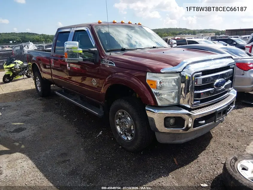 2012 Ford Super Duty F-350 Srw Lariat VIN: 1FT8W3BT8CEC66187 Lot: 45549754