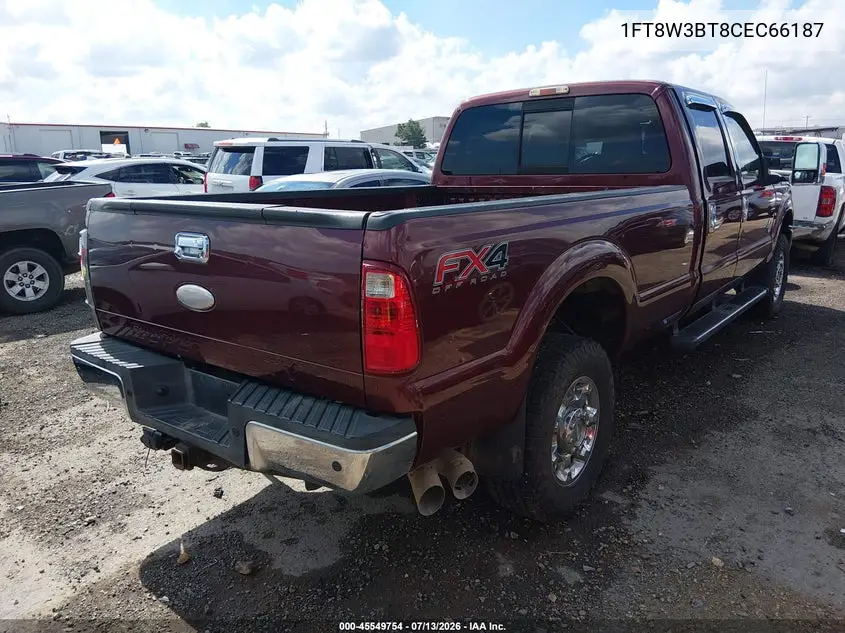 2012 Ford Super Duty F-350 Srw Lariat VIN: 1FT8W3BT8CEC66187 Lot: 45549754