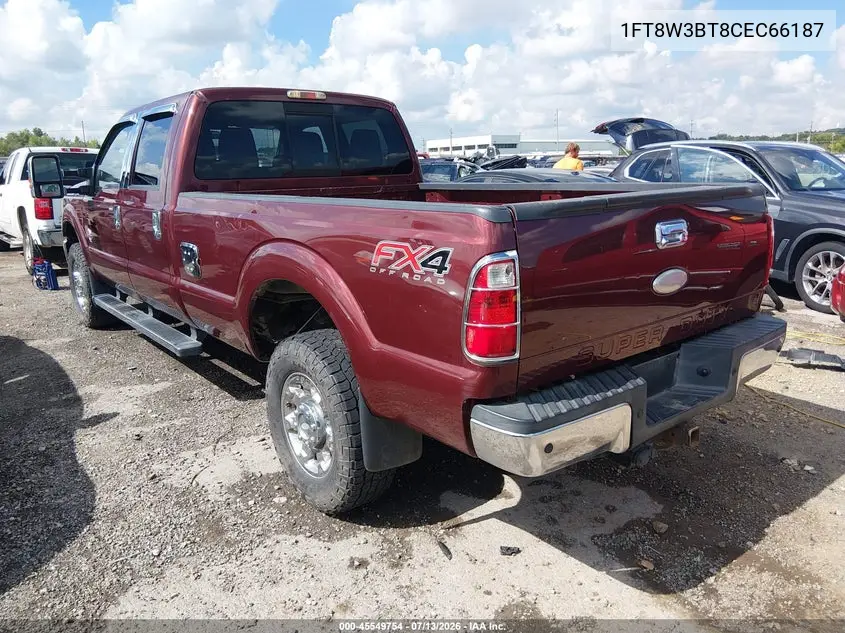 2012 Ford Super Duty F-350 Srw Lariat VIN: 1FT8W3BT8CEC66187 Lot: 45549754