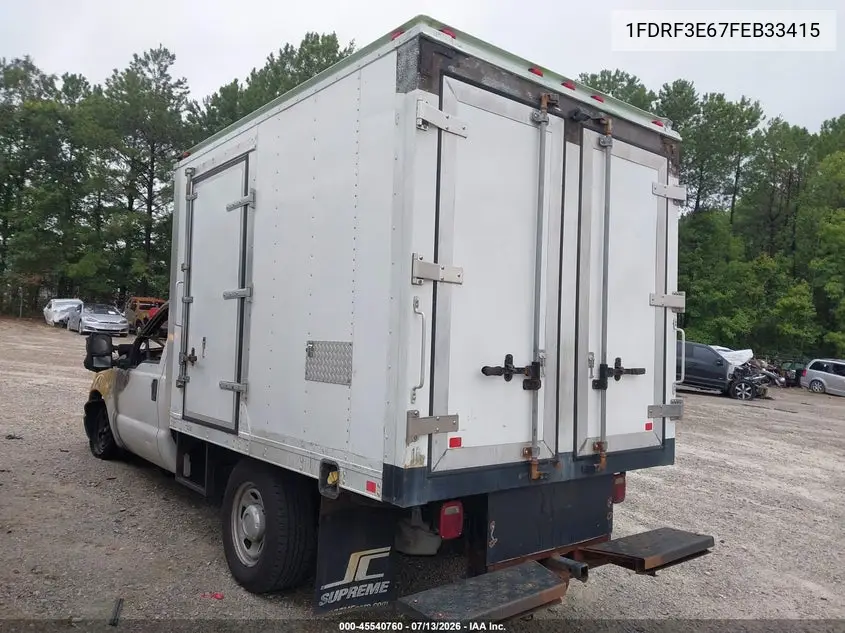 2015 Ford F-350 Chassis Xl/Xlt VIN: 1FDRF3E67FEB33415 Lot: 45540760