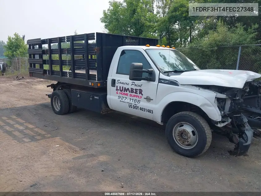 2015 Ford F-350 Chassis Xl VIN: 1FDRF3HT4FEC27348 Lot: 45587686