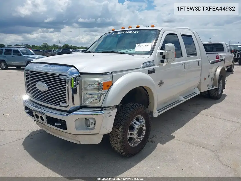 2015 Ford F-350 Lariat VIN: 1FT8W3DTXFEA44932 Lot: 45591194
