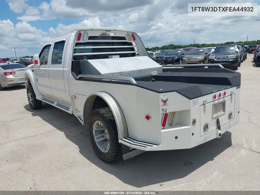 2015 Ford F-350 Lariat VIN: 1FT8W3DTXFEA44932 Lot: 45591194