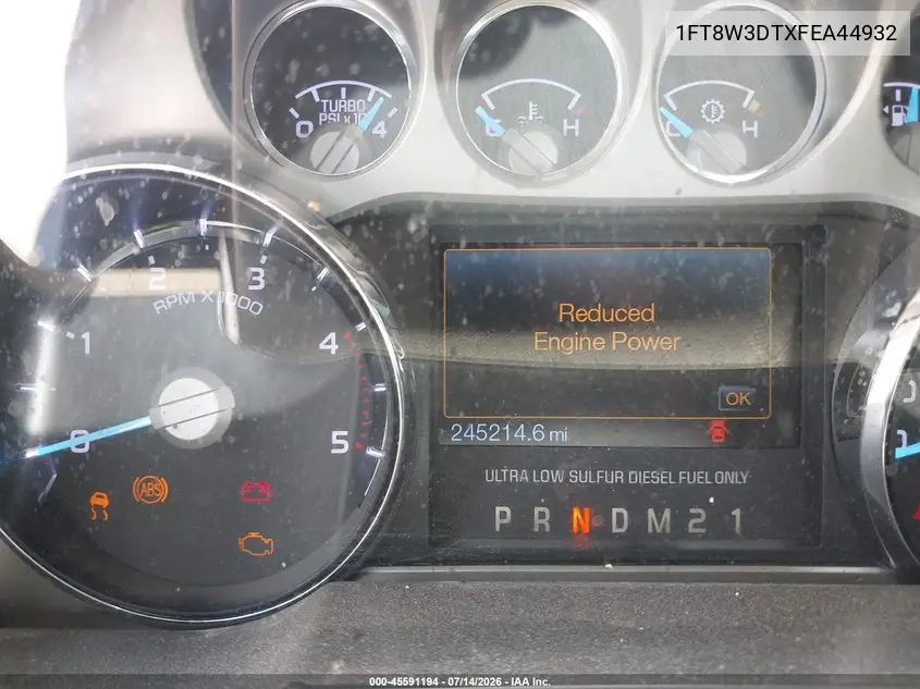 2015 Ford F-350 Lariat VIN: 1FT8W3DTXFEA44932 Lot: 45591194