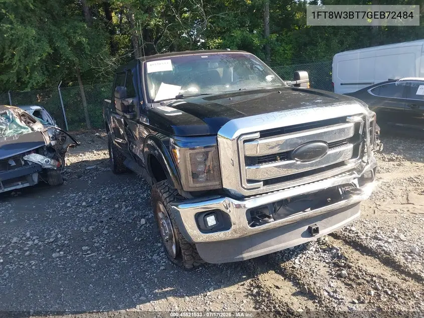 2016 Ford F-350 Lariat/Xl/Xlt VIN: 1FT8W3BT7GEB72484 Lot: 45521533