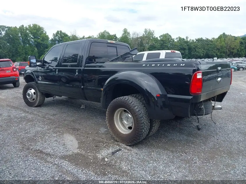 2016 Ford F-350 Lariat VIN: 1FT8W3DT0GEB22023 Lot: 45555770