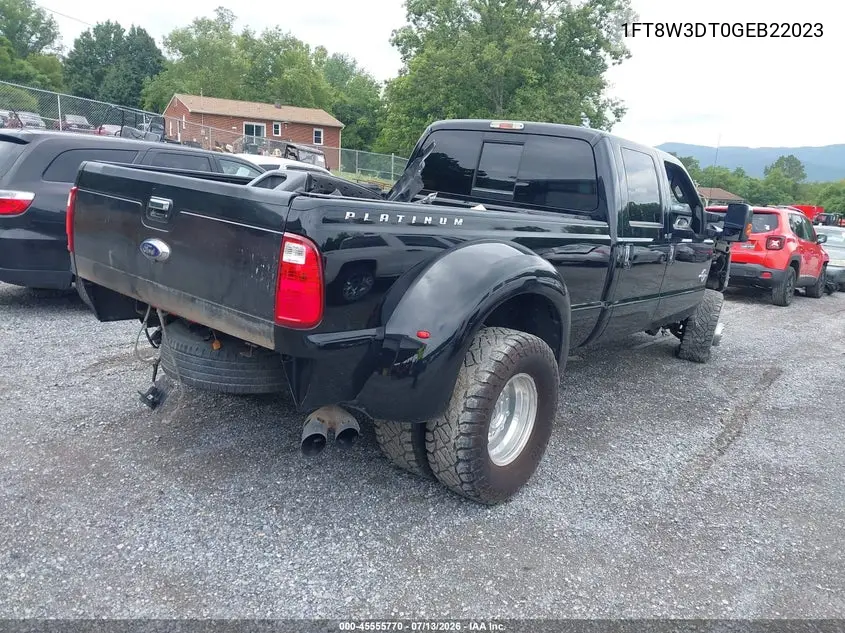 2016 Ford F-350 Lariat VIN: 1FT8W3DT0GEB22023 Lot: 45555770