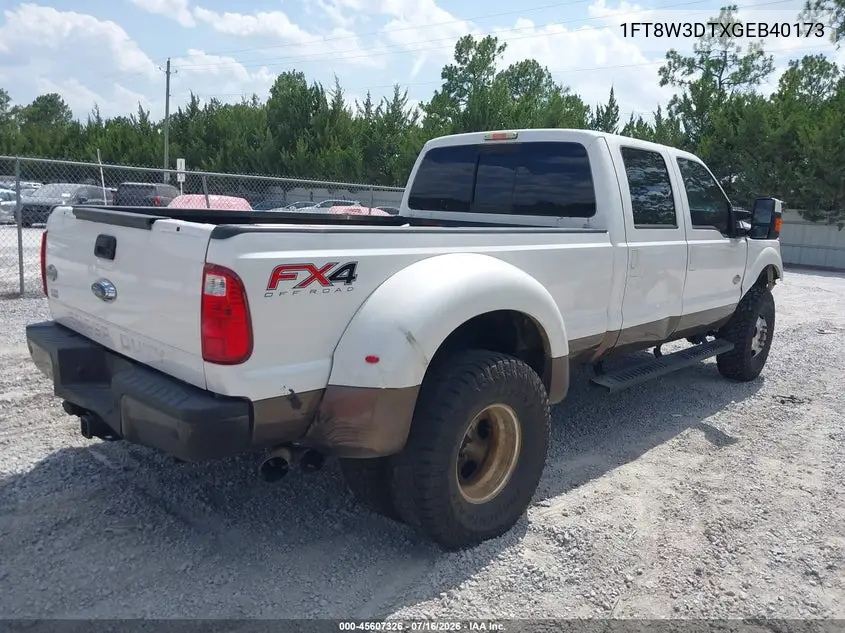 2016 Ford F-350 Lariat/Xl/Xlt VIN: 1FT8W3DTXGEB40173 Lot: 45607326