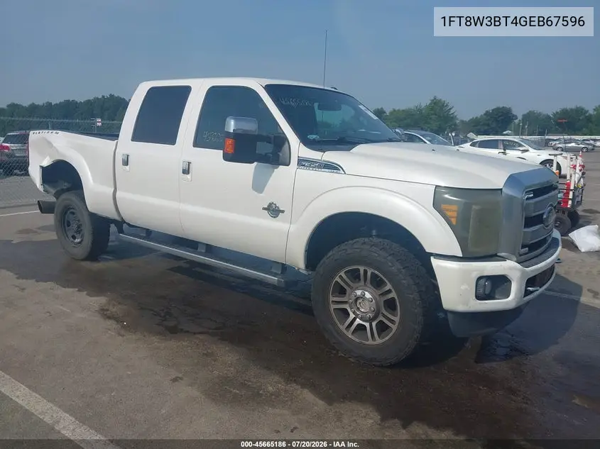 2016 Ford F-350 Lariat VIN: 1FT8W3BT4GEB67596 Lot: 45665186