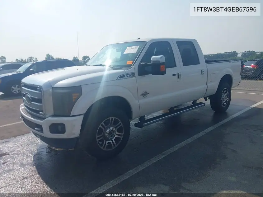 2016 Ford F-350 Lariat VIN: 1FT8W3BT4GEB67596 Lot: 45665186