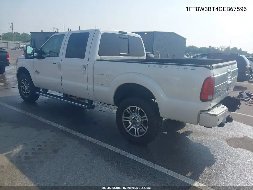 2016 Ford F-350 Lariat VIN: 1FT8W3BT4GEB67596 Lot: 45665186