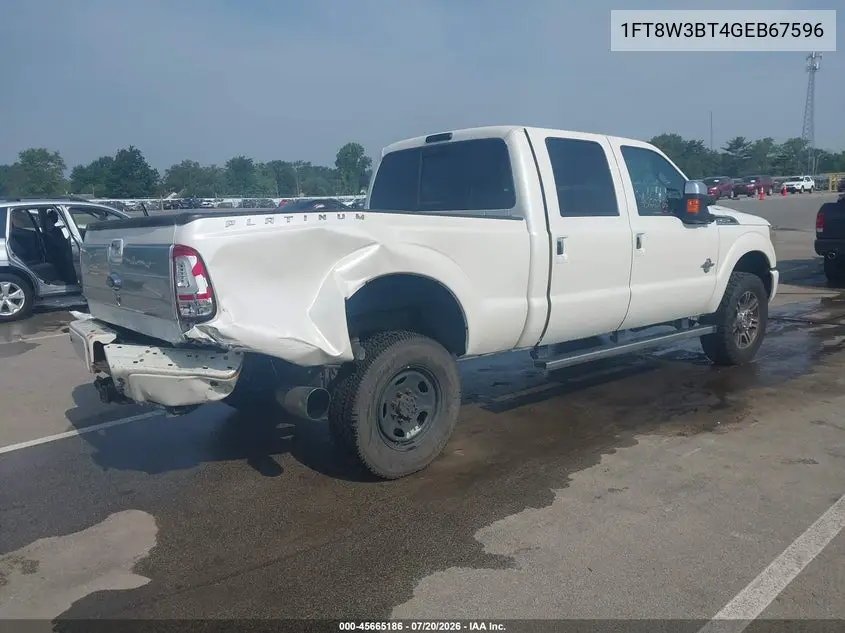 2016 Ford F-350 Lariat VIN: 1FT8W3BT4GEB67596 Lot: 45665186