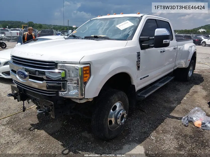 2017 Ford F-350 Lariat VIN: 1FT8W3DT3HEE46424 Lot: 45253941