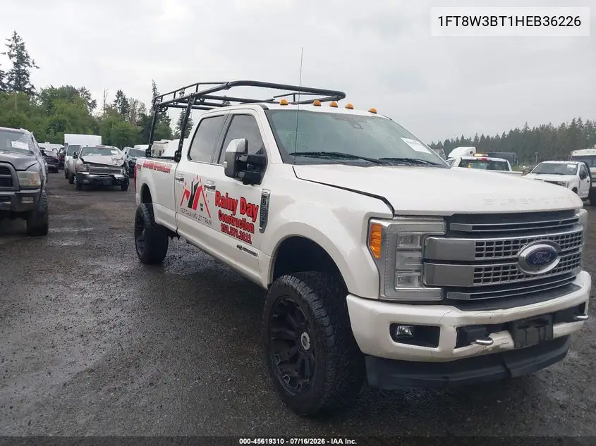 2017 Ford F-350 Platinum VIN: 1FT8W3BT1HEB36226 Lot: 45619310