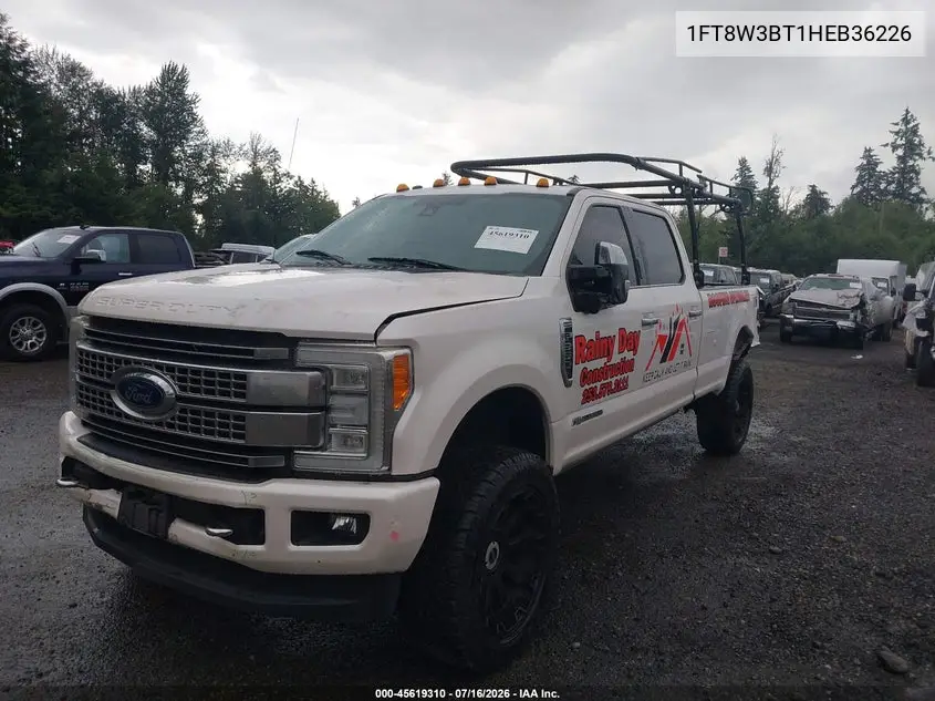 2017 Ford F-350 Platinum VIN: 1FT8W3BT1HEB36226 Lot: 45619310