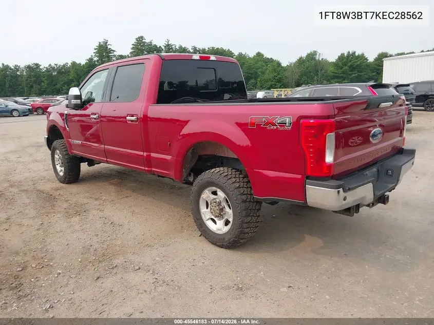 2019 Ford F-350 King Ranch/Lariat/Limited/Platinum/Xl/Xlt VIN: 1FT8W3BT7KEC28562 Lot: 45546183