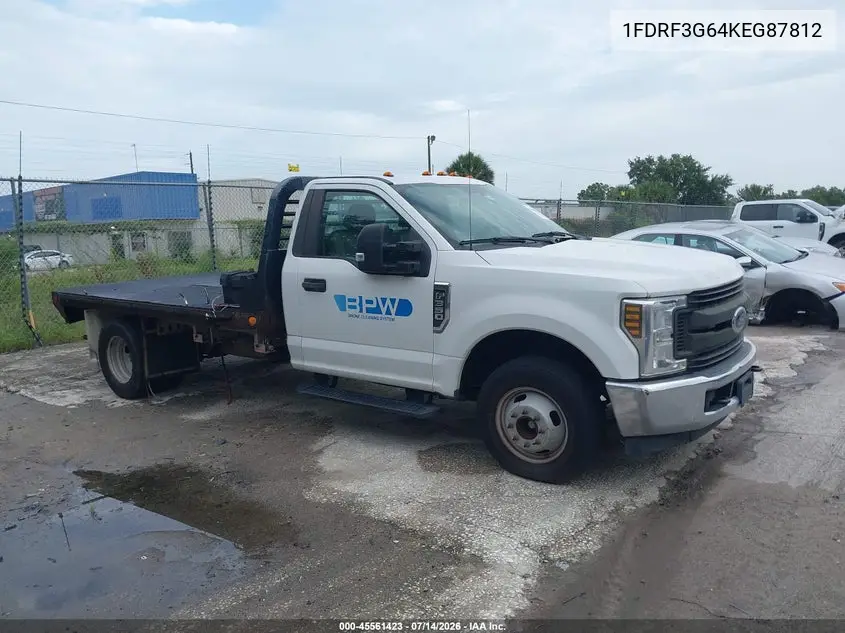 2019 Ford F-350 Chassis Xl VIN: 1FDRF3G64KEG87812 Lot: 45561423