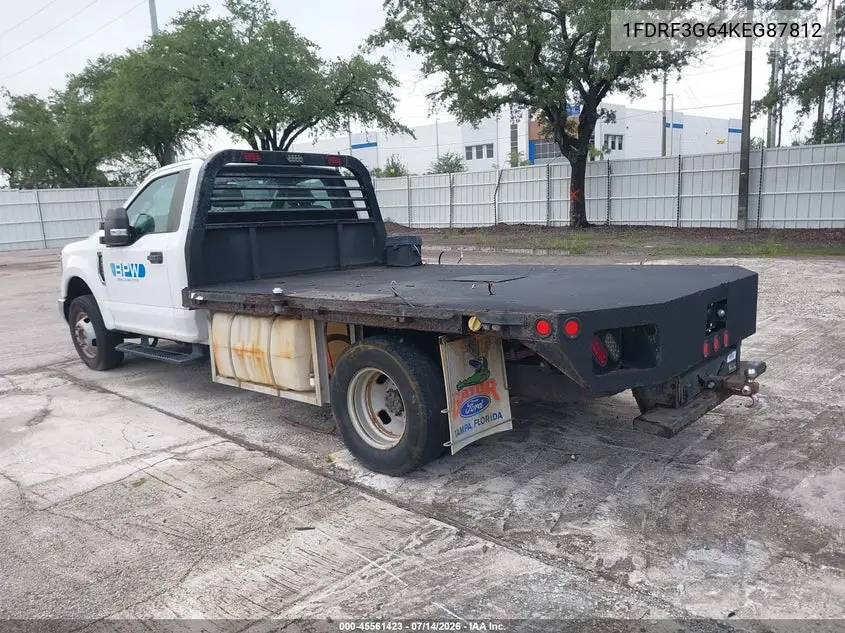 2019 Ford F-350 Chassis Xl VIN: 1FDRF3G64KEG87812 Lot: 45561423