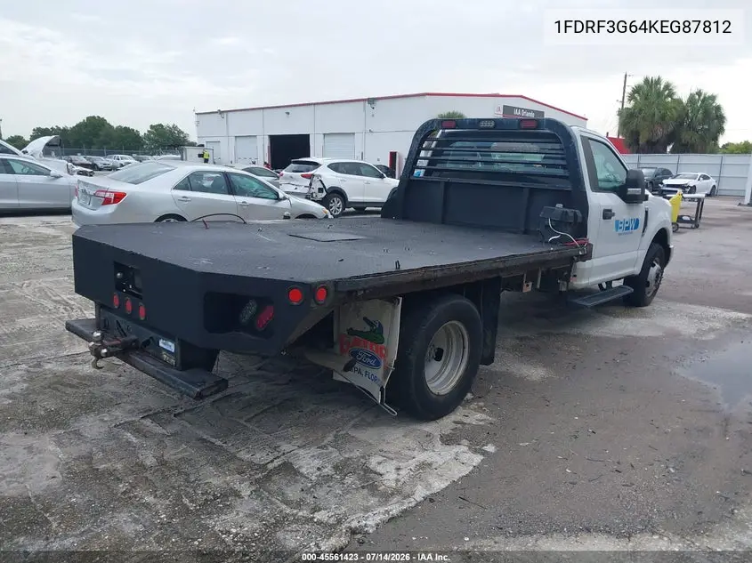 2019 Ford F-350 Chassis Xl VIN: 1FDRF3G64KEG87812 Lot: 45561423
