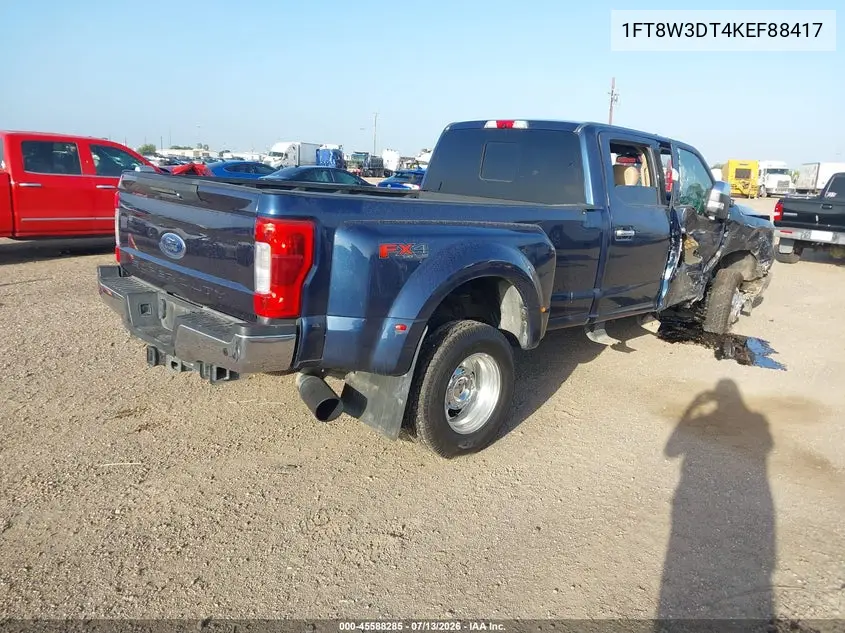 2019 Ford F-350 Lariat VIN: 1FT8W3DT4KEF88417 Lot: 45588285