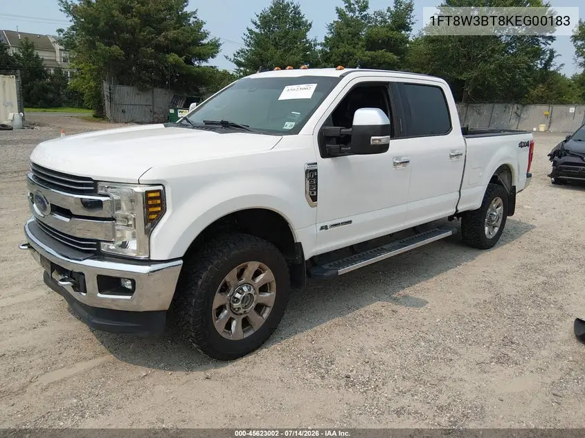 2019 Ford F-350 Lariat VIN: 1FT8W3BT8KEG00183 Lot: 45623002