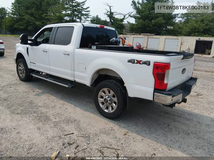 2019 Ford F-350 Lariat VIN: 1FT8W3BT8KEG00183 Lot: 45623002