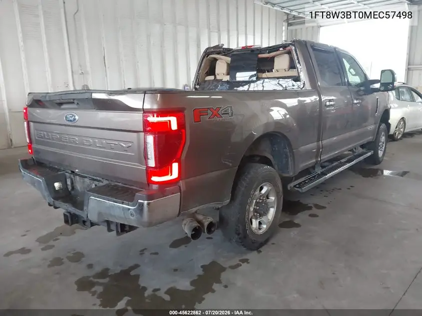 2021 Ford F-350 Lariat VIN: 1FT8W3BT0MEC57498 Lot: 45622862
