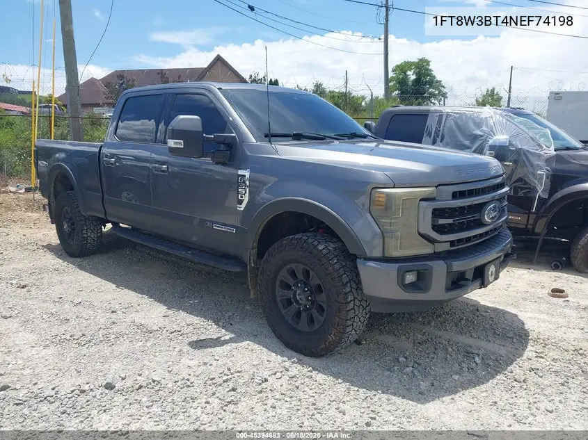 2022 Ford F-350 Lariat VIN: 1FT8W3BT4NEF74198 Lot: 45394683