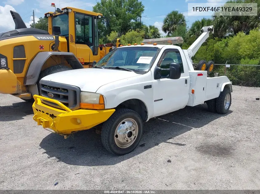 2000 Ford F-450 Lariat/Xl/Xlt VIN: 1FDXF46F1YEA49329 Lot: 45391847