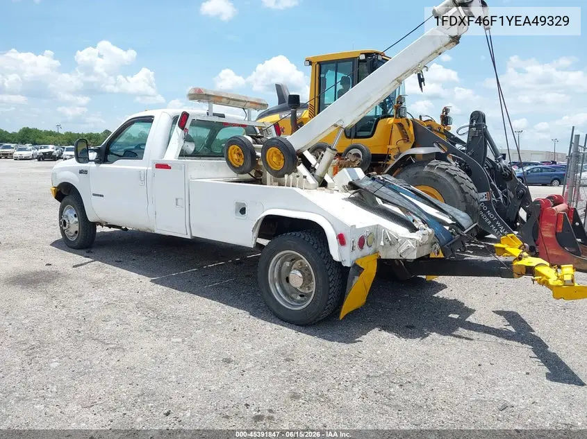 2000 Ford F-450 Lariat/Xl/Xlt VIN: 1FDXF46F1YEA49329 Lot: 45391847
