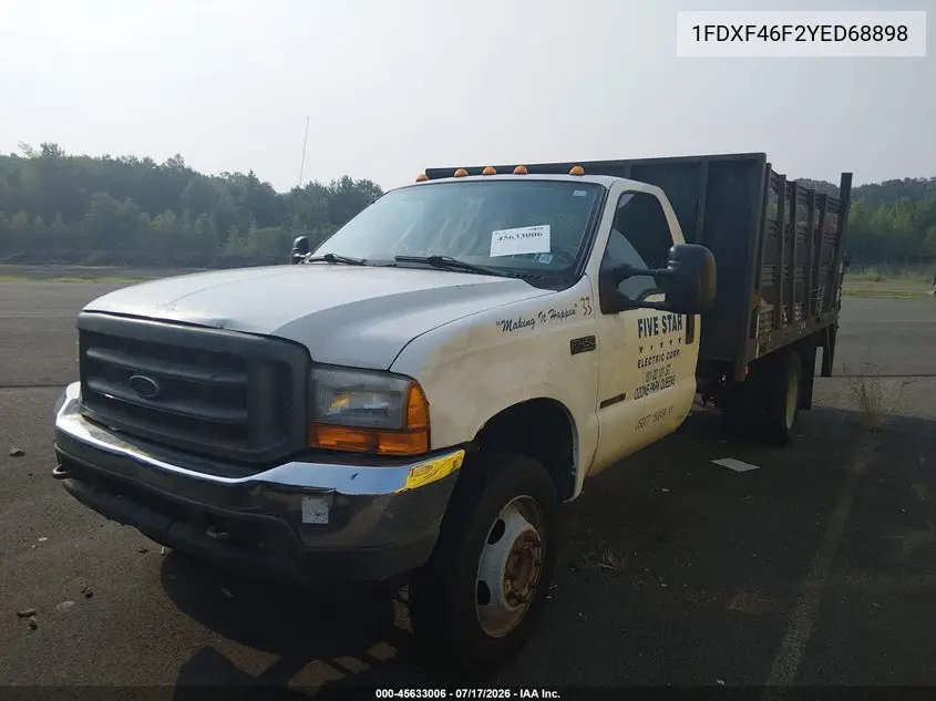 2000 Ford F-450 VIN: 1FDXF46F2YED68898 Lot: 45633006