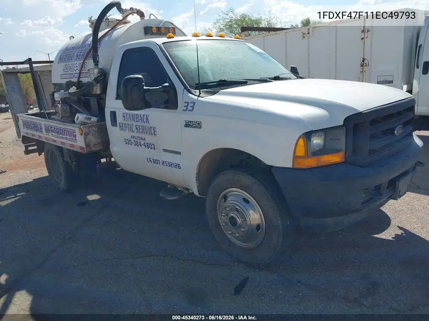 2001 Ford F-450 Xl/Xlt VIN: 1FDXF47F11EC49793 Lot: 45340273