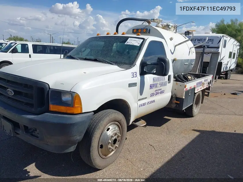 2001 Ford F-450 Xl/Xlt VIN: 1FDXF47F11EC49793 Lot: 45340273