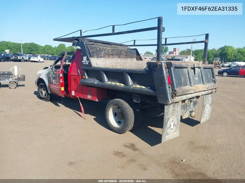 2002 Ford F-450 Xl/Xlt VIN: 1FDXF46F62EA31335 Lot: 45160845
