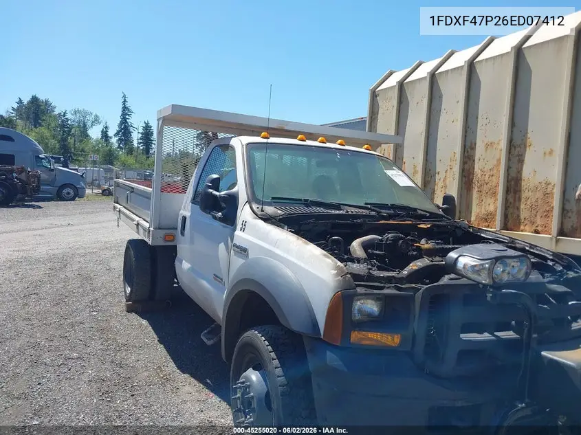 2006 Ford F-450 Chassis Xl/Xlt VIN: 1FDXF47P26ED07412 Lot: 45255020