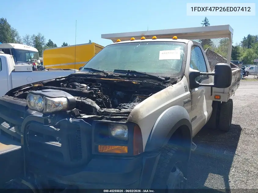 2006 Ford F-450 Chassis Xl/Xlt VIN: 1FDXF47P26ED07412 Lot: 45255020