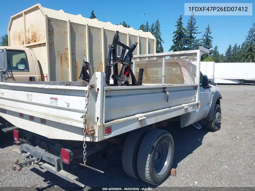 2006 Ford F-450 Chassis Xl/Xlt VIN: 1FDXF47P26ED07412 Lot: 45255020