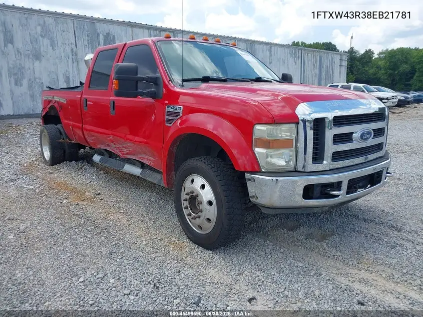 2008 Ford F-450 King Ranch/Lariat/Xl/Xlt VIN: 1FTXW43R38EB21781 Lot: 45499590