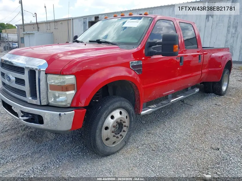 2008 Ford F-450 King Ranch/Lariat/Xl/Xlt VIN: 1FTXW43R38EB21781 Lot: 45499590