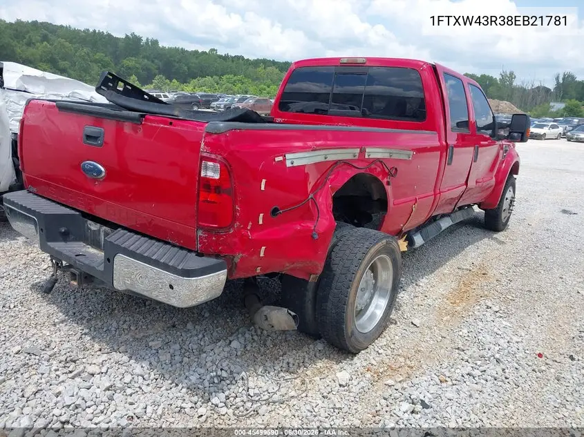 2008 Ford F-450 King Ranch/Lariat/Xl/Xlt VIN: 1FTXW43R38EB21781 Lot: 45499590