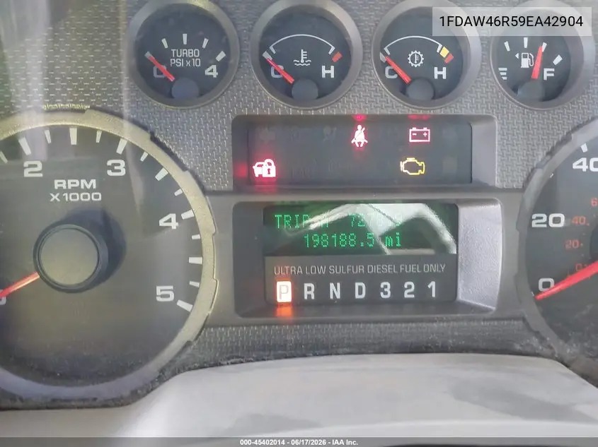 2009 Ford F-450 Chassis Lariat/Xl/Xlt VIN: 1FDAW46R59EA42904 Lot: 45402014